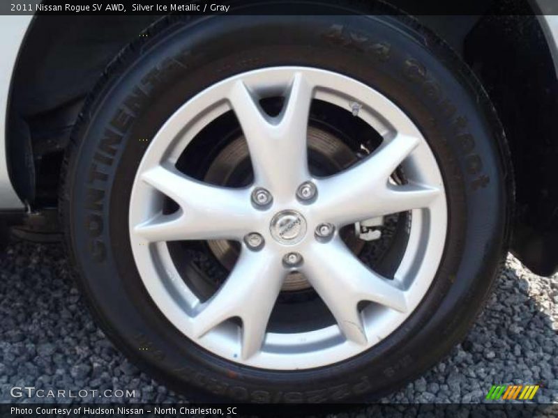 Silver Ice Metallic / Gray 2011 Nissan Rogue SV AWD
