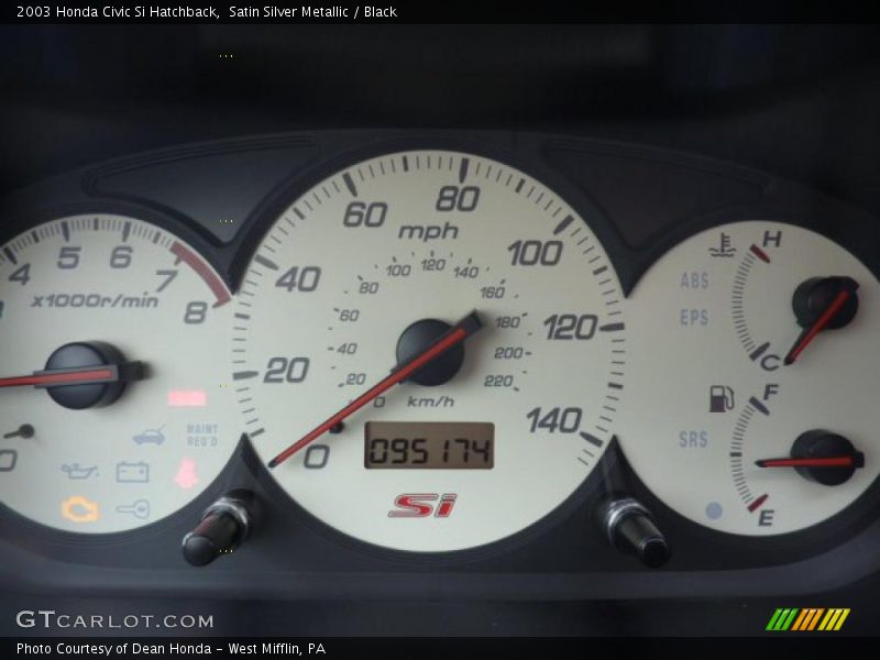 Satin Silver Metallic / Black 2003 Honda Civic Si Hatchback