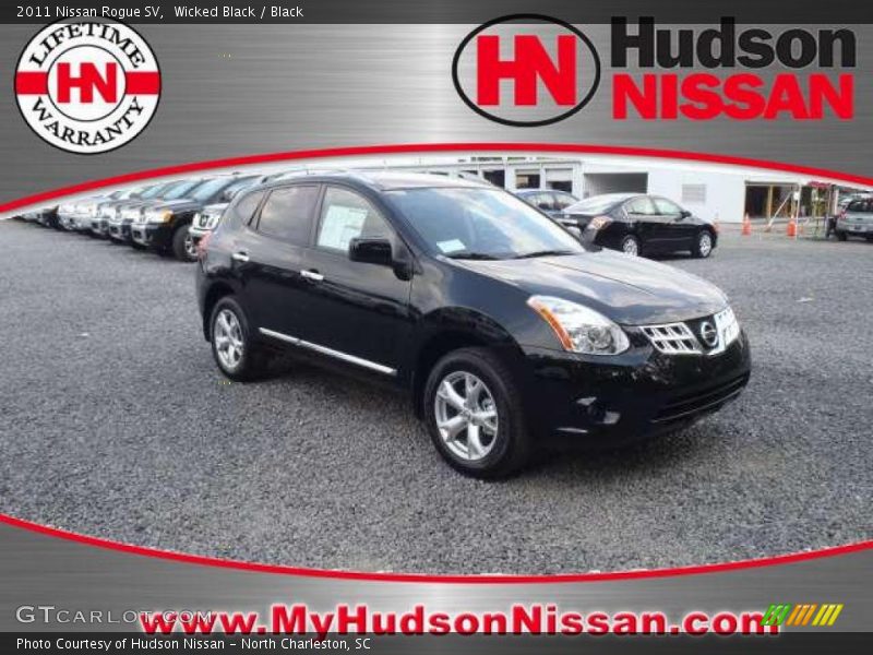 Wicked Black / Black 2011 Nissan Rogue SV