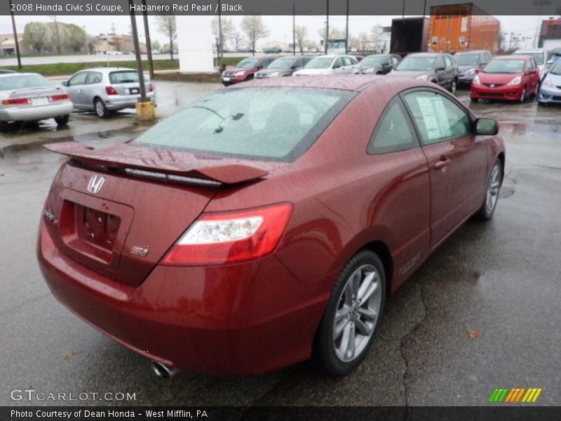 Habanero Red Pearl / Black 2008 Honda Civic Si Coupe