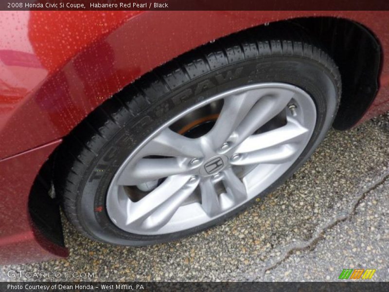 Habanero Red Pearl / Black 2008 Honda Civic Si Coupe