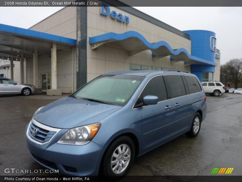 Ocean Mist Metallic / Gray 2008 Honda Odyssey EX