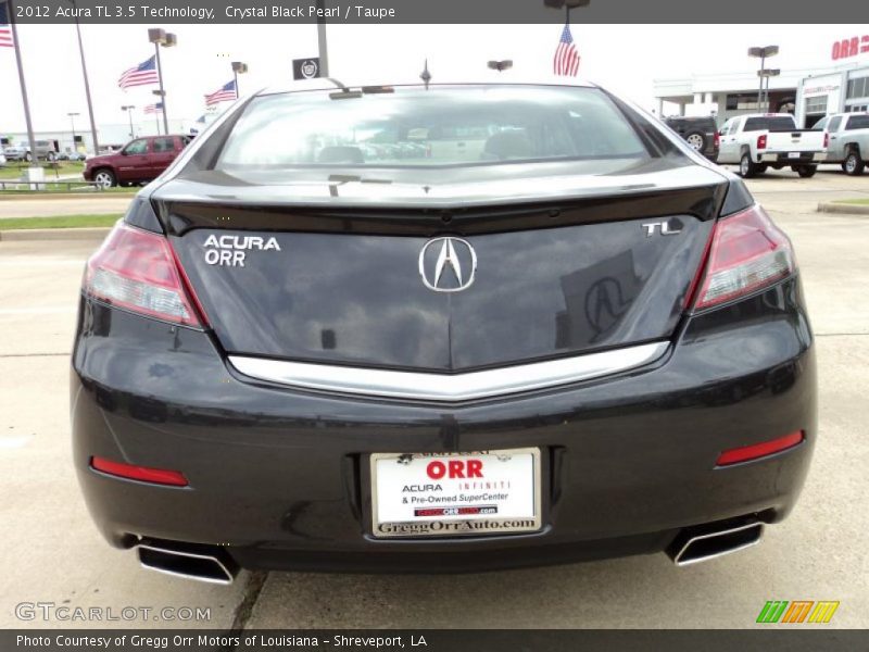 Crystal Black Pearl / Taupe 2012 Acura TL 3.5 Technology