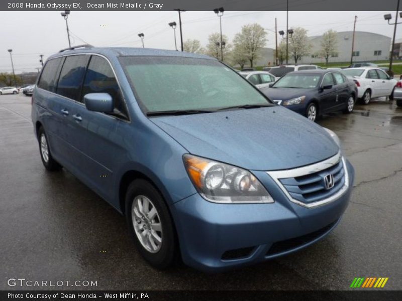 Ocean Mist Metallic / Gray 2008 Honda Odyssey EX