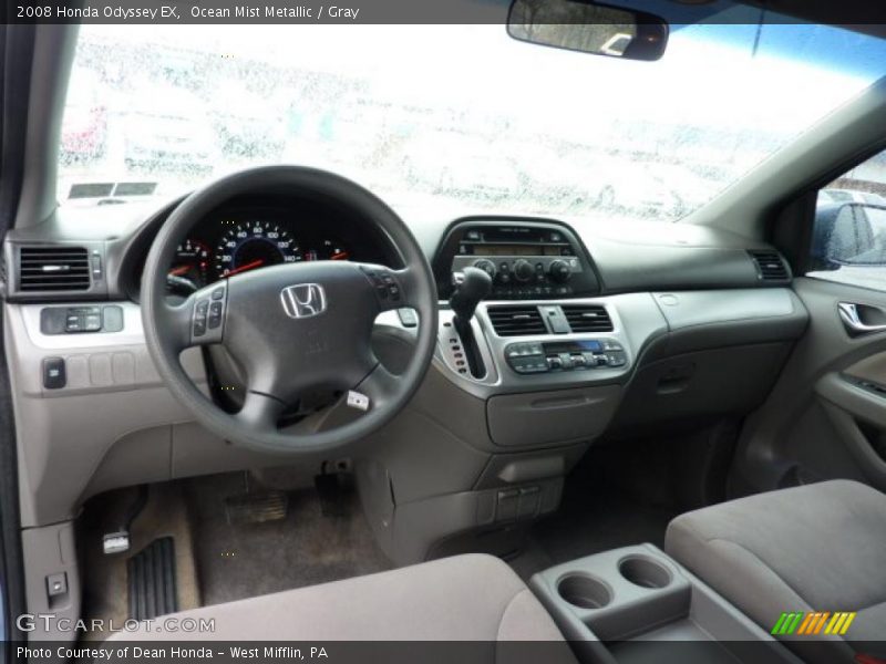Ocean Mist Metallic / Gray 2008 Honda Odyssey EX