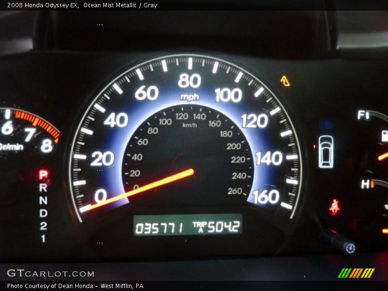 Ocean Mist Metallic / Gray 2008 Honda Odyssey EX