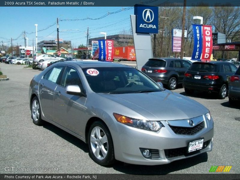 Palladium Metallic / Ebony 2009 Acura TSX Sedan