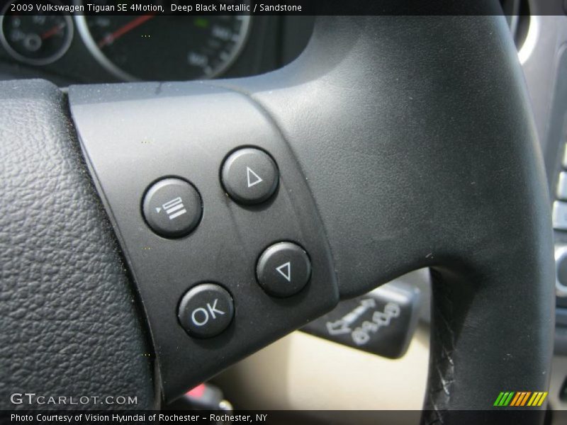 Deep Black Metallic / Sandstone 2009 Volkswagen Tiguan SE 4Motion
