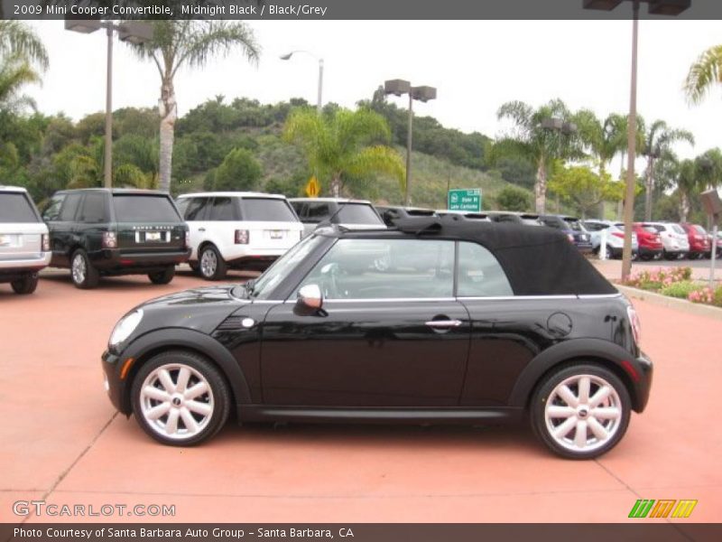 Midnight Black / Black/Grey 2009 Mini Cooper Convertible