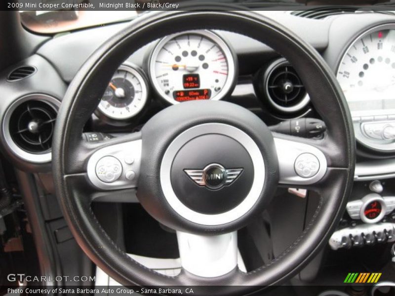 Midnight Black / Black/Grey 2009 Mini Cooper Convertible