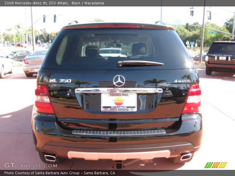 Black / Macadamia 2008 Mercedes-Benz ML 350 4Matic