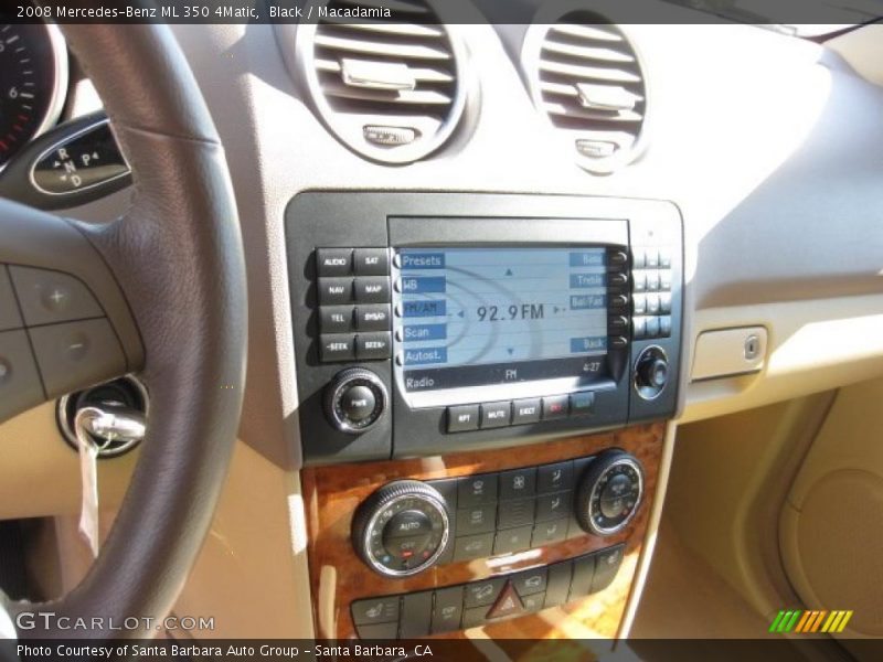 Black / Macadamia 2008 Mercedes-Benz ML 350 4Matic