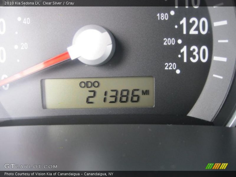 Clear Silver / Gray 2010 Kia Sedona LX