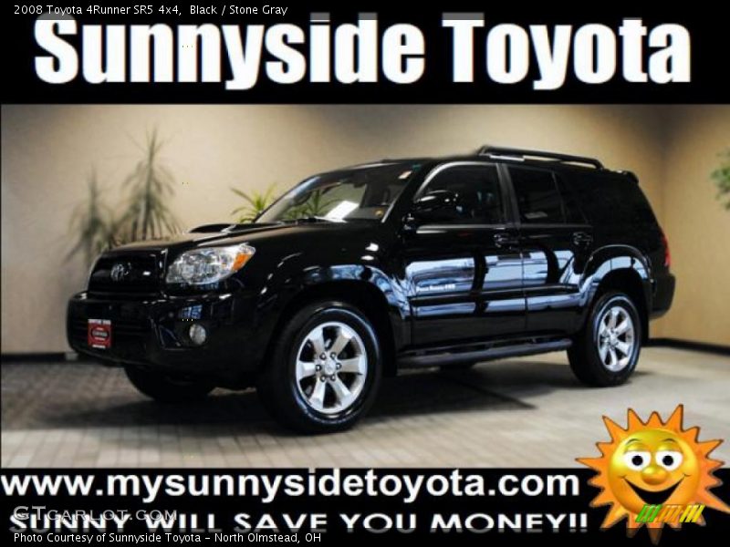 Black / Stone Gray 2008 Toyota 4Runner SR5 4x4