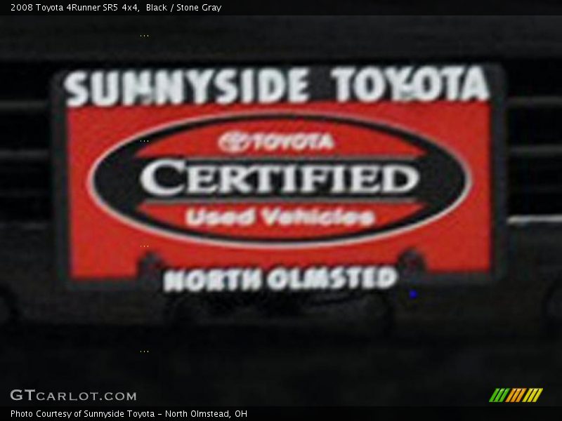 Black / Stone Gray 2008 Toyota 4Runner SR5 4x4