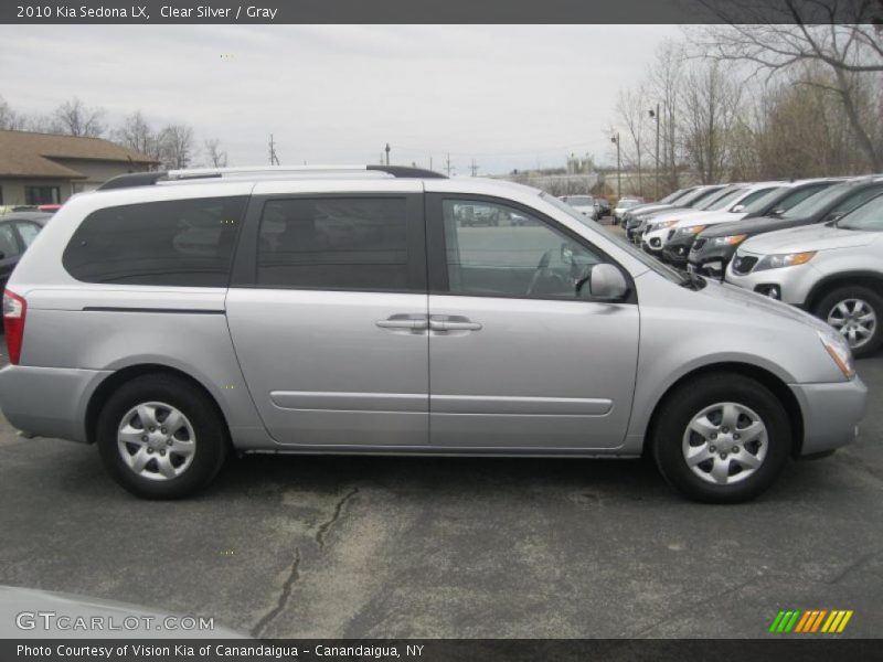 Clear Silver / Gray 2010 Kia Sedona LX