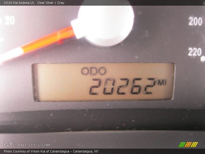 Clear Silver / Gray 2010 Kia Sedona LX