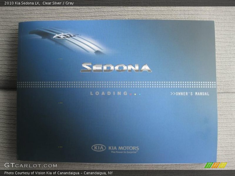 Clear Silver / Gray 2010 Kia Sedona LX