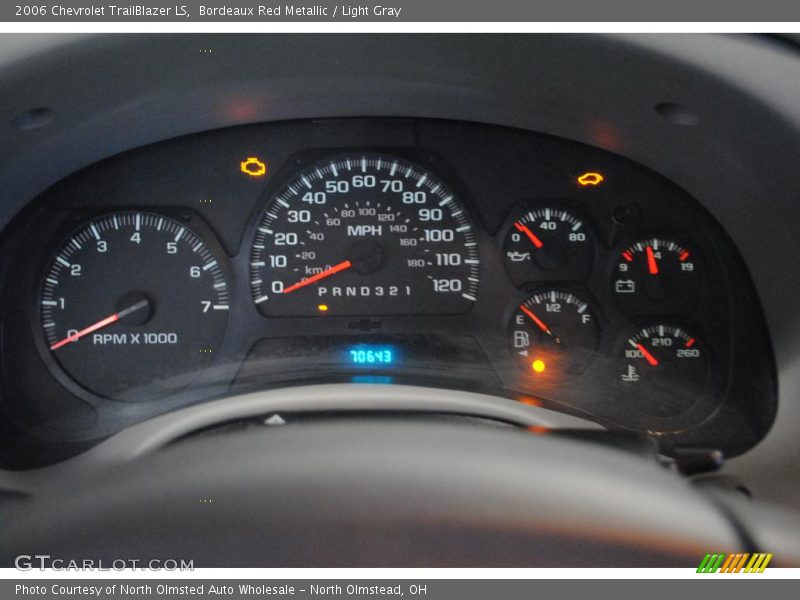 Bordeaux Red Metallic / Light Gray 2006 Chevrolet TrailBlazer LS