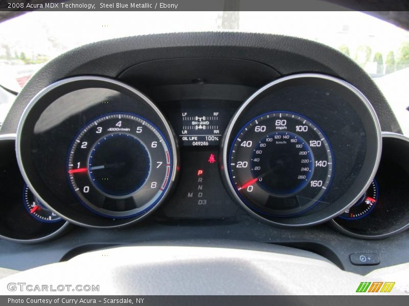 Steel Blue Metallic / Ebony 2008 Acura MDX Technology