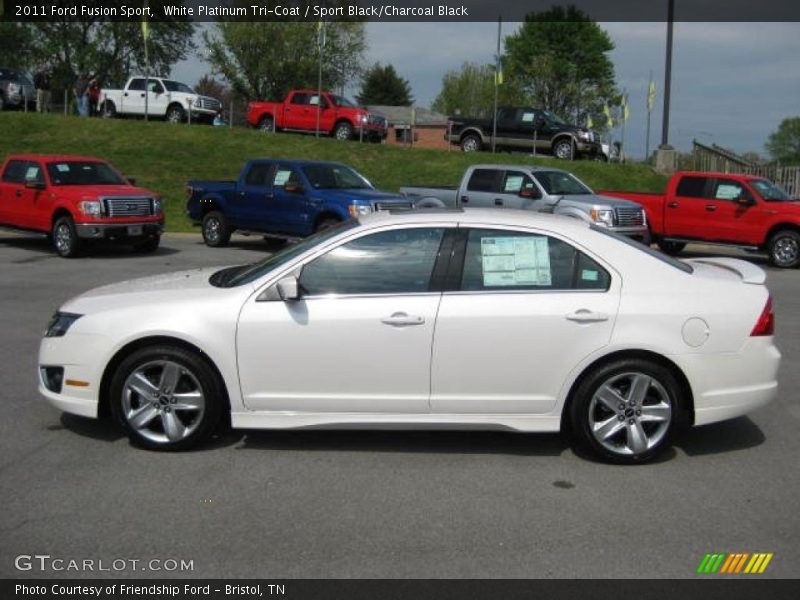White Platinum Tri-Coat / Sport Black/Charcoal Black 2011 Ford Fusion Sport