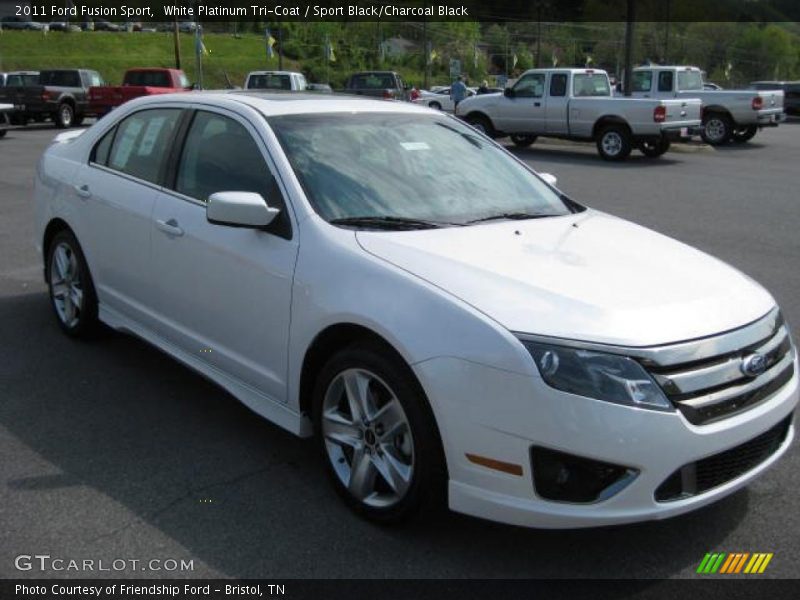White Platinum Tri-Coat / Sport Black/Charcoal Black 2011 Ford Fusion Sport