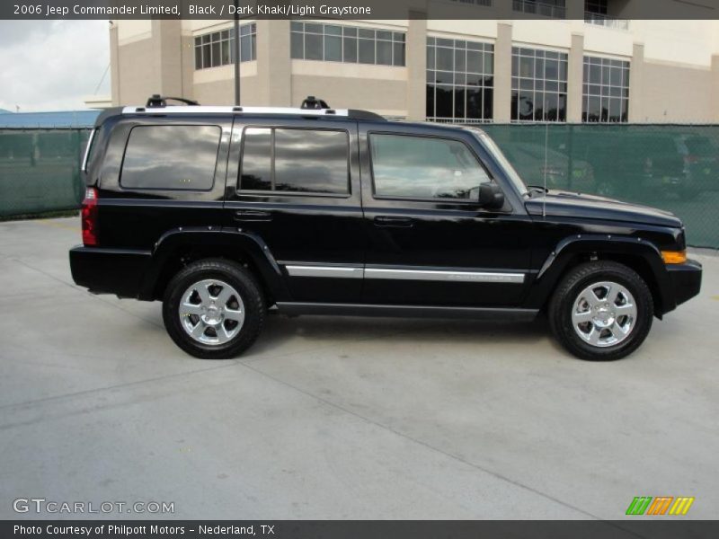 Black / Dark Khaki/Light Graystone 2006 Jeep Commander Limited