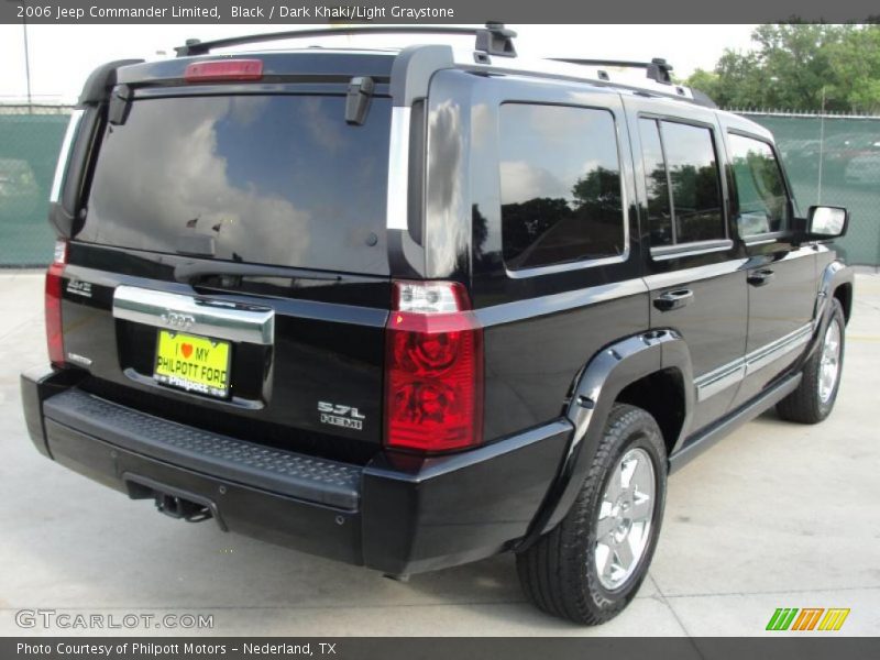 Black / Dark Khaki/Light Graystone 2006 Jeep Commander Limited