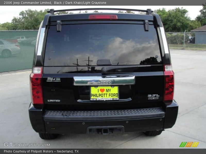Black / Dark Khaki/Light Graystone 2006 Jeep Commander Limited
