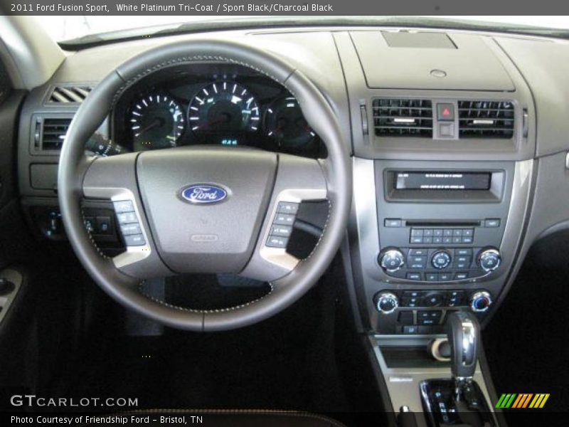 White Platinum Tri-Coat / Sport Black/Charcoal Black 2011 Ford Fusion Sport