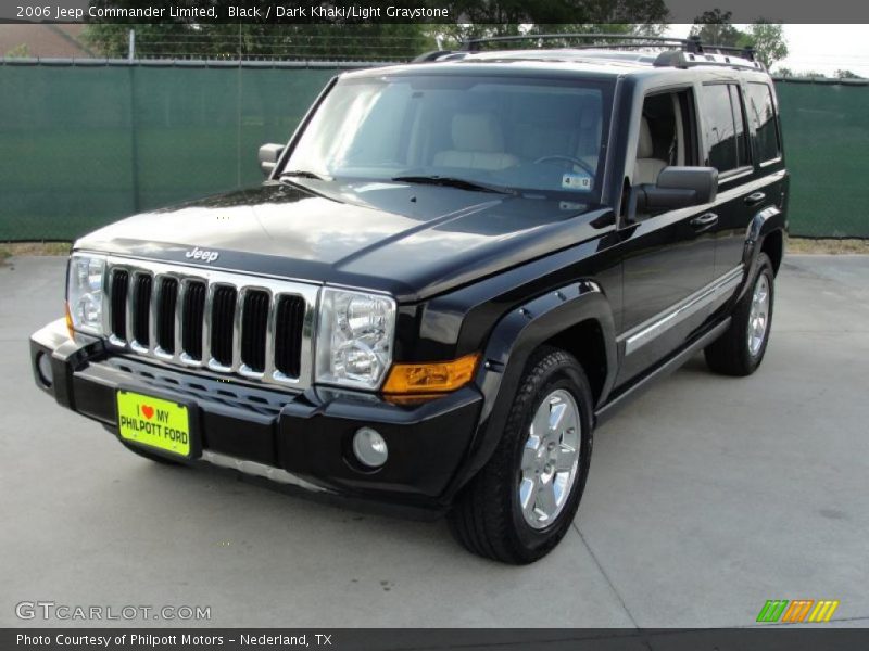 Black / Dark Khaki/Light Graystone 2006 Jeep Commander Limited