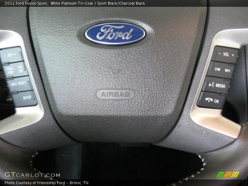 White Platinum Tri-Coat / Sport Black/Charcoal Black 2011 Ford Fusion Sport