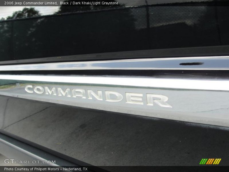 Black / Dark Khaki/Light Graystone 2006 Jeep Commander Limited
