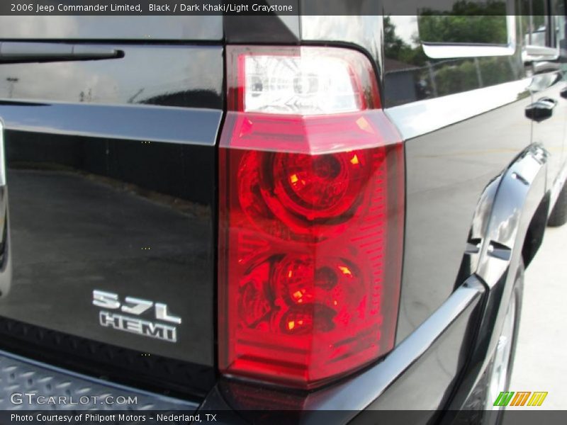 Black / Dark Khaki/Light Graystone 2006 Jeep Commander Limited