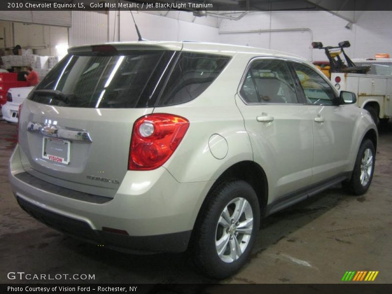 Gold Mist Metallic / Jet Black/Light Titanium 2010 Chevrolet Equinox LS