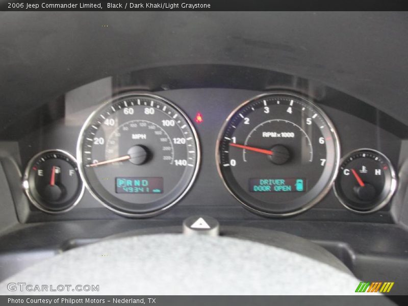 Black / Dark Khaki/Light Graystone 2006 Jeep Commander Limited