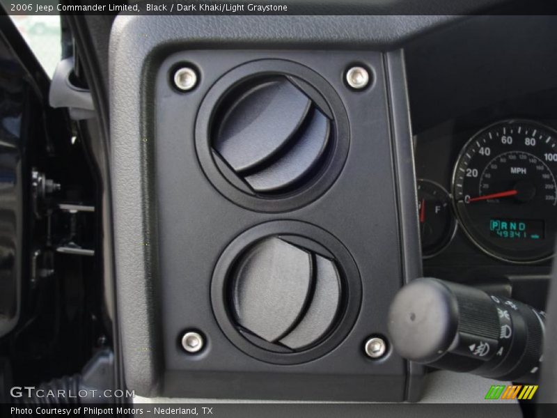 Black / Dark Khaki/Light Graystone 2006 Jeep Commander Limited
