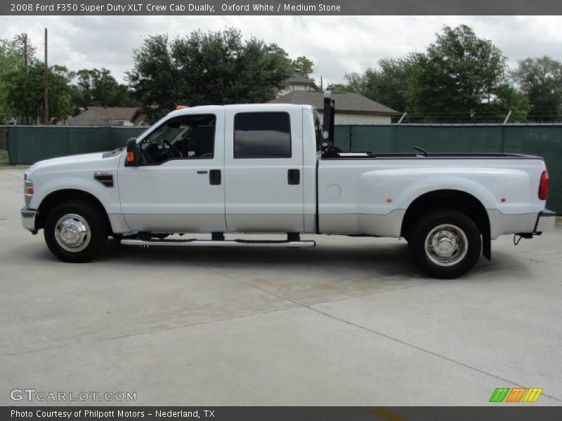 Oxford White / Medium Stone 2008 Ford F350 Super Duty XLT Crew Cab Dually