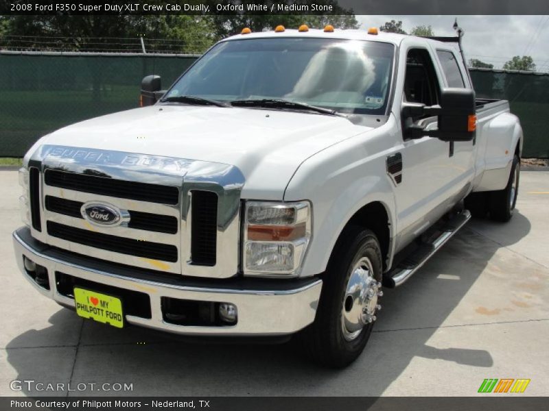Oxford White / Medium Stone 2008 Ford F350 Super Duty XLT Crew Cab Dually