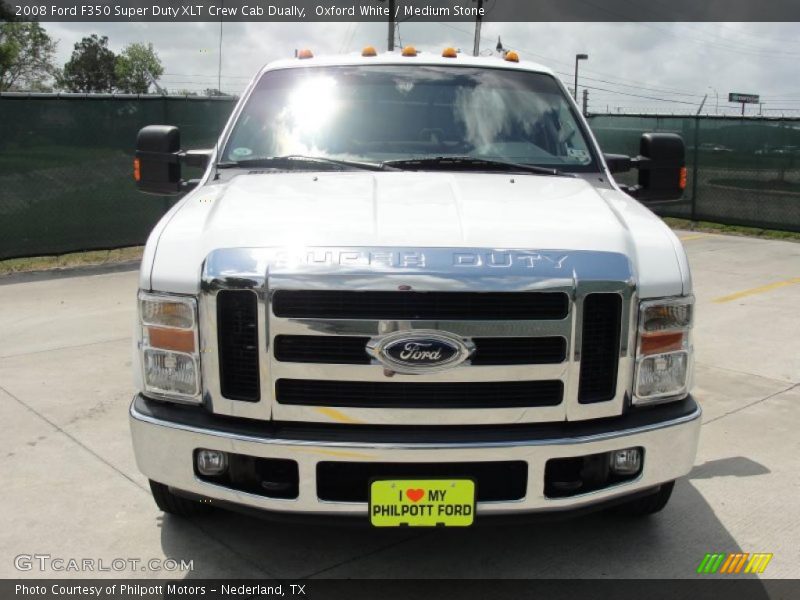 Oxford White / Medium Stone 2008 Ford F350 Super Duty XLT Crew Cab Dually