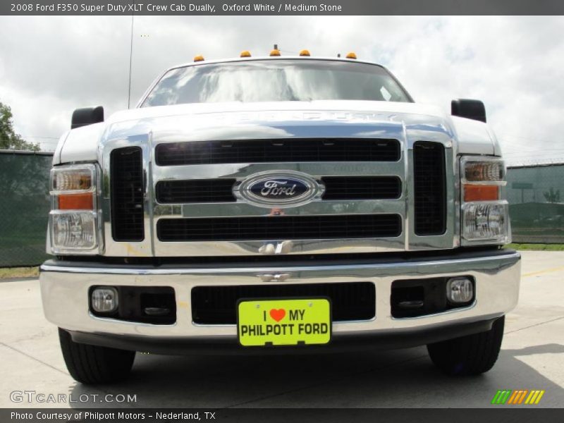 Oxford White / Medium Stone 2008 Ford F350 Super Duty XLT Crew Cab Dually