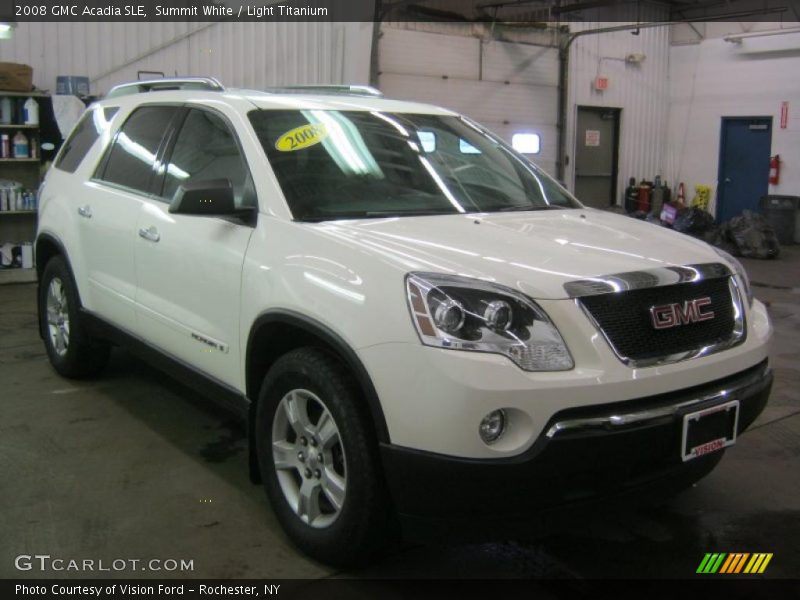 Summit White / Light Titanium 2008 GMC Acadia SLE
