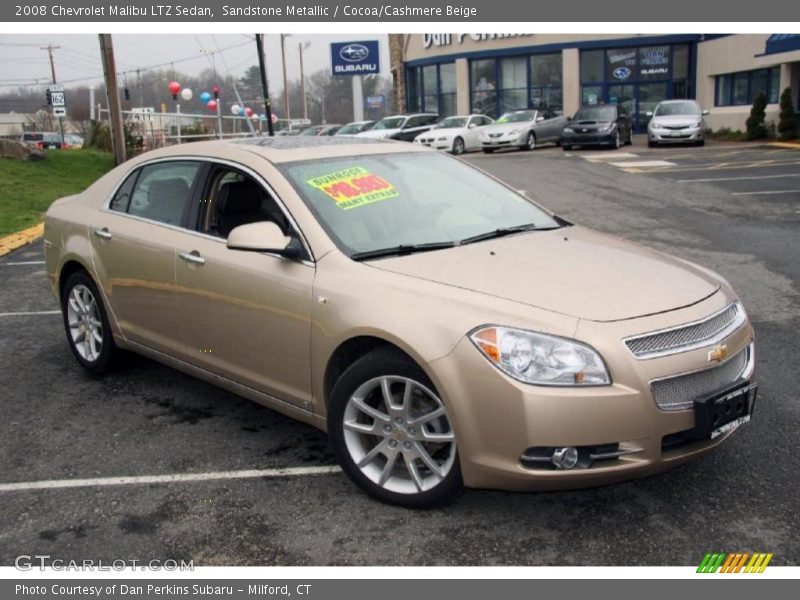 Sandstone Metallic / Cocoa/Cashmere Beige 2008 Chevrolet Malibu LTZ Sedan