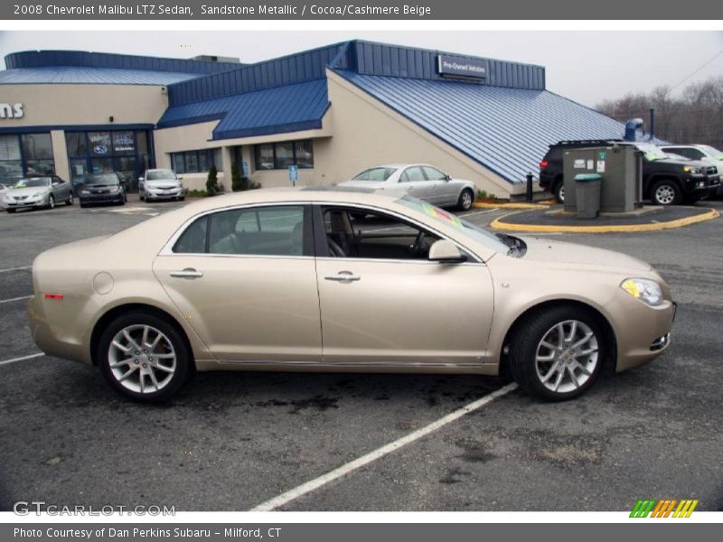 Sandstone Metallic / Cocoa/Cashmere Beige 2008 Chevrolet Malibu LTZ Sedan