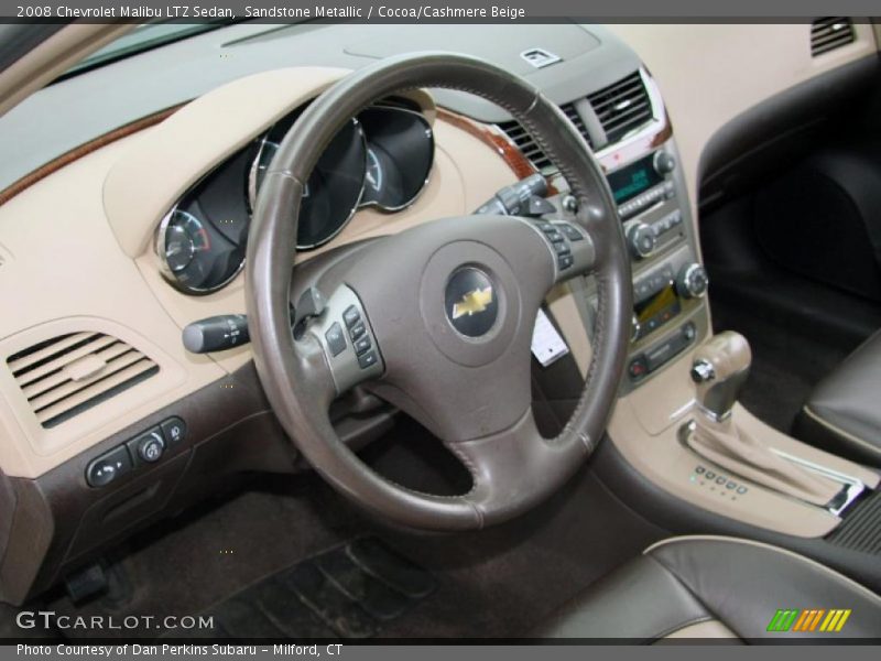 Sandstone Metallic / Cocoa/Cashmere Beige 2008 Chevrolet Malibu LTZ Sedan