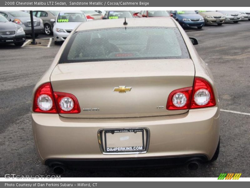 Sandstone Metallic / Cocoa/Cashmere Beige 2008 Chevrolet Malibu LTZ Sedan