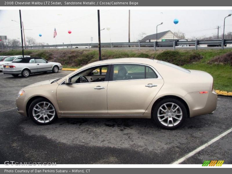 Sandstone Metallic / Cocoa/Cashmere Beige 2008 Chevrolet Malibu LTZ Sedan