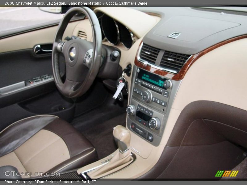Sandstone Metallic / Cocoa/Cashmere Beige 2008 Chevrolet Malibu LTZ Sedan