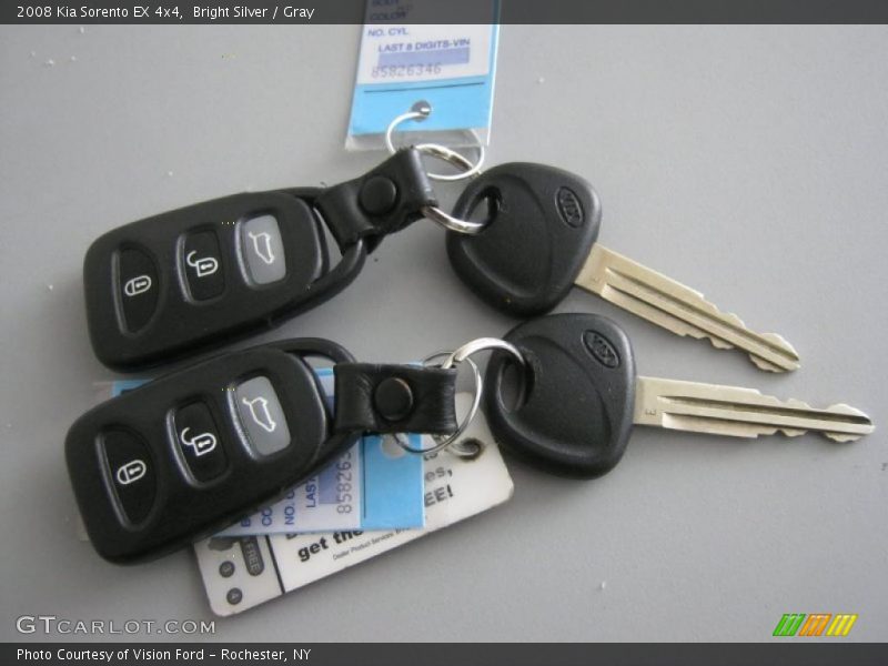 Bright Silver / Gray 2008 Kia Sorento EX 4x4