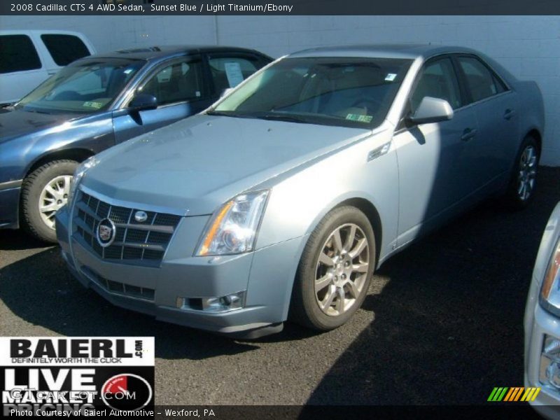Sunset Blue / Light Titanium/Ebony 2008 Cadillac CTS 4 AWD Sedan